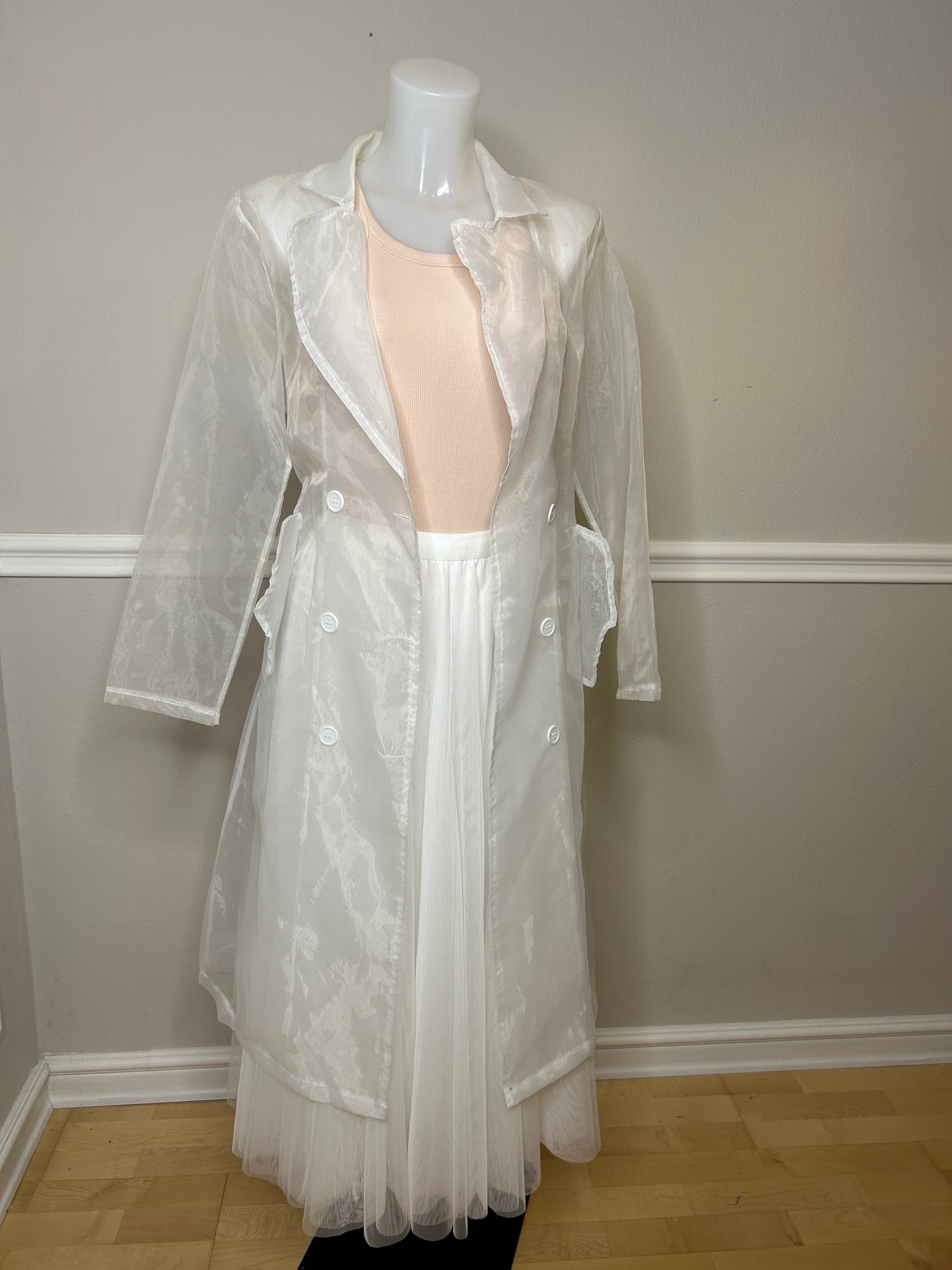 Organza Trenchcoat "White Dream"