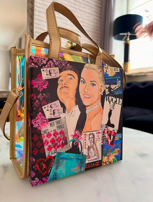 Art Bag "Monaco loves Grace" mit MIni-Leinwand